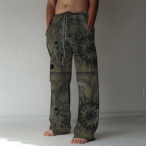 Men's Fashion Designer Straight Trousers 3D Print Elastic Drawstring Design Front Pocket Pants Casual Daily Graphic Prints Mechanical Parts Comfort Soft Mid Waist Green S M L XL XXL
Men's Fashion Designer Straight Trousers 3D Print Elastic Drawstring Design Front Pocket Pants Casual Daily Graphic Prints Mechanical Parts Comfort Soft Mid Waist Green S M L XL XXL