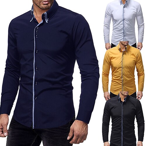 Men's Shirt Striped Turndown Street Daily Button-Down Long Sleeve Tops Elegant Fashion Streetwear Comfortable White Black Navy Blue
Men's Shirt Striped Turndown Street Daily Button-Down Long Sleeve Tops Elegant Fashion Streetwear Comfortable White Black Navy Blue