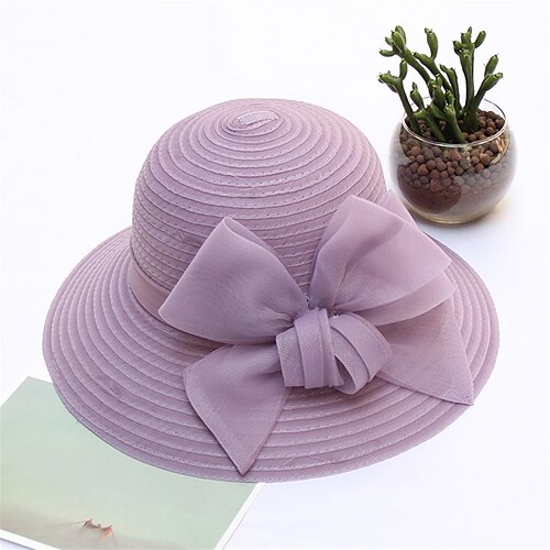 Women's Hat Bucket Hat Sun Hat Purple Party Outdoor Dailywear Bow Pure Color Portable Windproof Comfort
Women's Hat Bucket Hat Sun Hat Purple Party Outdoor Dailywear Bow Pure Color Portable Windproof Comfort