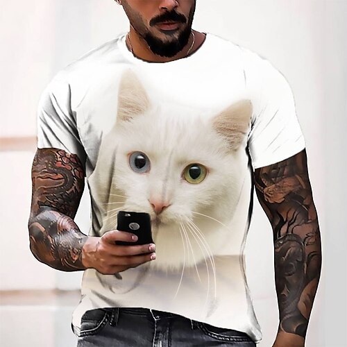 Men's Tee T shirt 3D Print Graphic Round Neck Casual Daily 3D Print Short Sleeve Tops Fashion Designer Cool Comfortable White
Men's Tee T shirt 3D Print Graphic Round Neck Casual Daily 3D Print Short Sleeve Tops Fashion Designer Cool Comfortable White