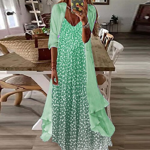 Women's A Line Dress Maxi long Dress Green Purple Light Green Lavender Half Sleeve Floral Color Gradient Print Spring Summer V Neck Elegant Vacation 2022 S M L XL XXL 3XL
Women's A Line Dress Maxi long Dress Green Purple Light Green Lavender Half Sleeve Floral Color Gradient Print Spring Summer V Neck Elegant Vacation 2022 S M L XL XXL 3XL