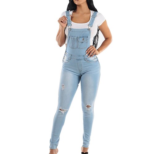Women's Overall Backless Pocket Solid Color Square Neck Casual Street Daily Regular Fit Sleeveless Light Blue S M L Spring
Women's Overall Backless Pocket Solid Color Square Neck Casual Street Daily Regular Fit Sleeveless Light Blue S M L Spring