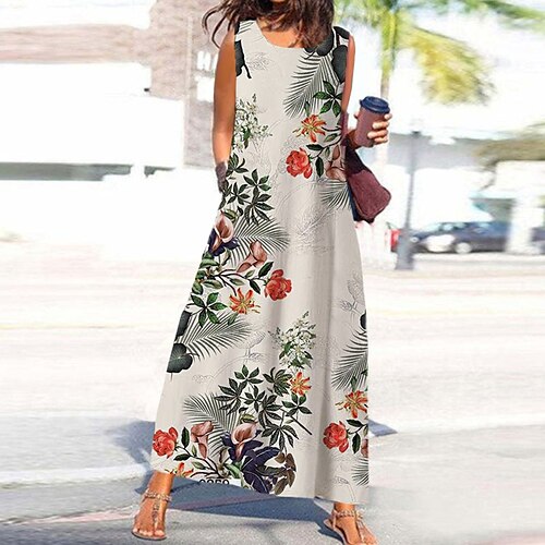 Mujer Vestido de una línea Vestido largo maxi Beige Sin Mangas Floral Bolsillo Estampado Primavera Verano Escote Redondo Elegante Casual Vacaciones 2022 S M L XL XXL 3XL
Mujer Vestido de una línea Vestido largo maxi Beige Sin Mangas Floral Bolsillo Estampado Primavera Verano Escote Redondo Elegante Casual Vacaciones 2022 S M L XL XXL 3XL