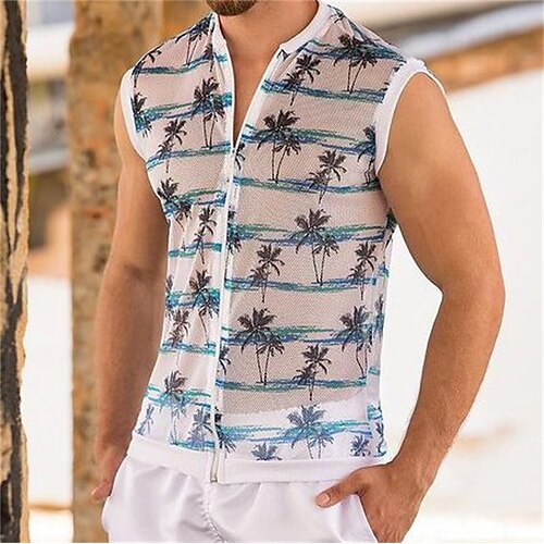 Men's Shirt Tree Crew Neck Street Casual Zipper Sleeveless Tops Casual Fashion Breathable Comfortable White
Men's Shirt Tree Crew Neck Street Casual Zipper Sleeveless Tops Casual Fashion Breathable Comfortable White