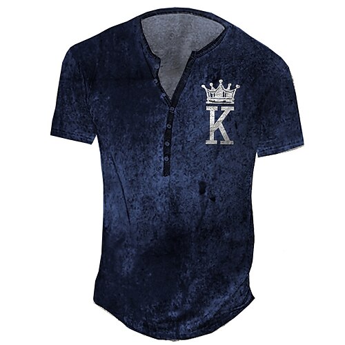Men's Henley Shirt Tee T shirt 3D Print Graphic Letter Plus Size Henley Daily Sports Button-Down Print Short Sleeve Tops Basic Casual Classic Designer Blue
Men's Henley Shirt Tee T shirt 3D Print Graphic Letter Plus Size Henley Daily Sports Button-Down Print Short Sleeve Tops Basic Casual Classic Designer Blue