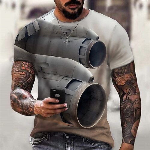 Men's Unisex T shirt 3D Print Graphic Prints Machine Crew Neck Street Daily Print Short Sleeve Tops Casual Designer Big and Tall Sports Gray
Men's Unisex T shirt 3D Print Graphic Prints Machine Crew Neck Street Daily Print Short Sleeve Tops Casual Designer Big and Tall Sports Gray