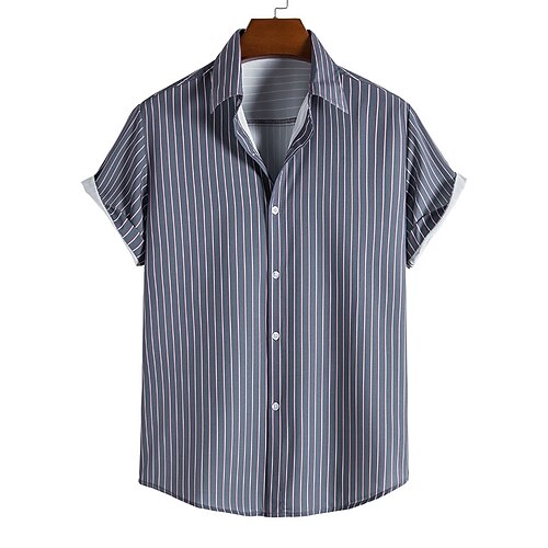Men's Tuxedo Shirts Casual Shirt Shirt Striped Turndown Street Casual Print Short Sleeve Tops Casual Classic Hawaiian Gentleman Black / Gray
Men's Tuxedo Shirts Casual Shirt Shirt Striped Turndown Street Casual Print Short Sleeve Tops Casual Classic Hawaiian Gentleman Black / Gray
