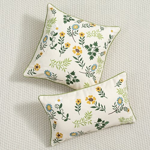 100% Cotton Embroidery Plant Leaves Flower Sofa Farm House Cushion Cover 1 Piece
100% Cotton Embroidery Plant Leaves Flower Sofa Farm House Cushion Cover 1 Piece