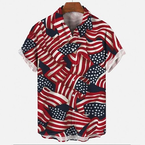 Men's Shirt 3D Print Waves Turndown Street Casual Button-Down Short Sleeve Tops Casual Fashion Breathable Comfortable Red
Men's Shirt 3D Print Waves Turndown Street Casual Button-Down Short Sleeve Tops Casual Fashion Breathable Comfortable Red