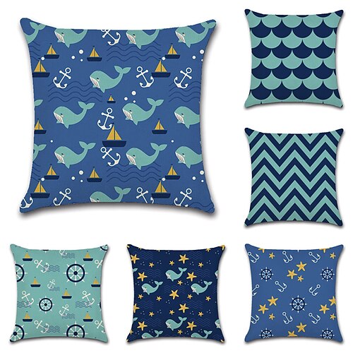 Cartoon Ocean Double Side Cushion Cover 6PC Soft Decorative Square Throw Pillow Cover Cushion Case Pillowcase for Sofa Bedroom Superior Quality Machine Washable
Cartoon Ocean Double Side Cushion Cover 6PC Soft Decorative Square Throw Pillow Cover Cushion Case Pillowcase for Sofa Bedroom Superior Quality Machine Washable