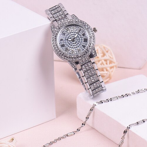 Oktime Quartz Watch for Women Analog Quartz Stylish Sparkle Diamond / Rhinestone Decorated Case With Jewelry Metal Stainless Steel Romantic Series / One Year
Oktime Quartz Watch for Women Analog Quartz Stylish Sparkle Diamond / Rhinestone Decorated Case With Jewelry Metal Stainless Steel Romantic Series / One Year