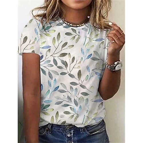 Women's Plus Size Tops T shirt Floral Color Gradient Print Short Sleeve Crewneck Streetwear Daily Going out Cotton Spandex Jersey Spring Summer Blue White / Butterfly
Women's Plus Size Tops T shirt Floral Color Gradient Print Short Sleeve Crewneck Streetwear Daily Going out Cotton Spandex Jersey Spring Summer Blue White / Butterfly