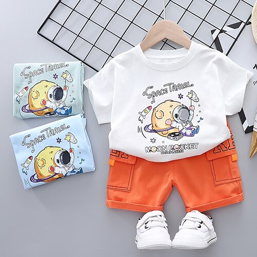 Kids Boys T-shirt Skirt Clothing Set 2 Pieces Short Sleeve Green Blue White Cartoon Star Letter Ruched Print Street Outdoor Active Daily Regular 1-5 Years
Kids Boys T-shirt Skirt Clothing Set 2 Pieces Short Sleeve Green Blue White Cartoon Star Letter Ruched Print Street Outdoor Active Daily Regular 1-5 Years