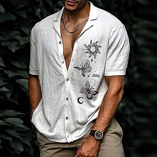 Men's Shirt Butterfly Turndown Street Casual Button-Down Print Short Sleeve Tops Fashion Classic Comfortable Big and Tall White
Men's Shirt Butterfly Turndown Street Casual Button-Down Print Short Sleeve Tops Fashion Classic Comfortable Big and Tall White