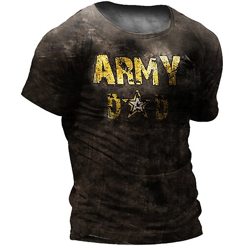 Men's T shirt 3D Print Graphic Letter Crew Neck Casual Daily Print Short Sleeve Tops Fashion Vintage Designer Big and Tall Green Brown
Men's T shirt 3D Print Graphic Letter Crew Neck Casual Daily Print Short Sleeve Tops Fashion Vintage Designer Big and Tall Green Brown