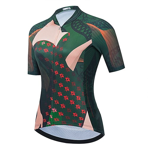 21Grams Women's Short Sleeve Cycling Jersey Summer Spandex Green Bike Top Mountain Bike MTB Road Bike Cycling Quick Dry Moisture Wicking Sports Clothing Apparel / Athleisure
21Grams Women's Short Sleeve Cycling Jersey Summer Spandex Green Bike Top Mountain Bike MTB Road Bike Cycling Quick Dry Moisture Wicking Sports Clothing Apparel / Athleisure
