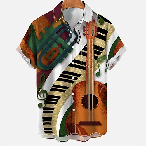 Men's Shirt Graphic Shirt Notes Turndown Rainbow Print Casual Daily Short Sleeve Button-Down Print Clothing Apparel Fashion Designer Casual / Summer / Summer
Men's Shirt Graphic Shirt Notes Turndown Rainbow Print Casual Daily Short Sleeve Button-Down Print Clothing Apparel Fashion Designer Casual / Summer / Summer