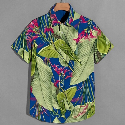Men's Shirt Print Leaves Turndown Street Casual Button-Down Print Short Sleeve Tops Casual Fashion Designer Breathable Blue
Men's Shirt Print Leaves Turndown Street Casual Button-Down Print Short Sleeve Tops Casual Fashion Designer Breathable Blue