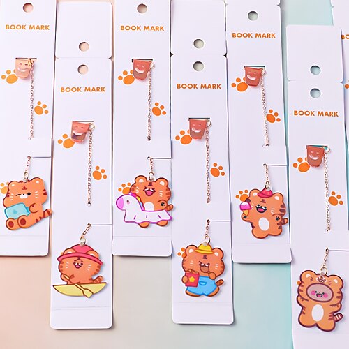 6 pcs Metal Bookmark Animal Multi-function Creative Delicate Acrylic Metal Kawaii Cartoon Bookmark for Student Notebook Readers 5.11.1 inch
6 pcs Metal Bookmark Animal Multi-function Creative Delicate Acrylic Metal Kawaii Cartoon Bookmark for Student Notebook Readers 5.11.1 inch