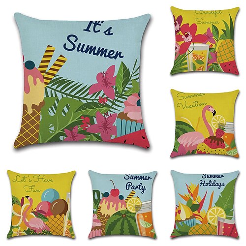 Tropical Double Side Cushion Cover 6PC Soft Decorative Square Throw Pillow Cover Cushion Case Pillowcase for Bedroom Livingroom Superior Quality Machine Washable Indoor Cushion for Sofa Couch Bed Chair
Tropical Double Side Cushion Cover 6PC Soft Decorative Square Throw Pillow Cover Cushion Case Pillowcase for Bedroom Livingroom Superior Quality Machine Washable Indoor Cushion for Sofa Couch Bed Chair