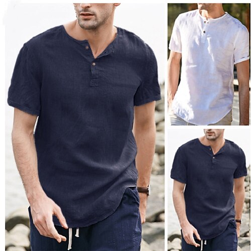 Men's Shirt Solid Color Collar Street Casual Button-Down Short Sleeve Tops Casual Fashion Breathable Comfortable White Navy Blue
Men's Shirt Solid Color Collar Street Casual Button-Down Short Sleeve Tops Casual Fashion Breathable Comfortable White Navy Blue