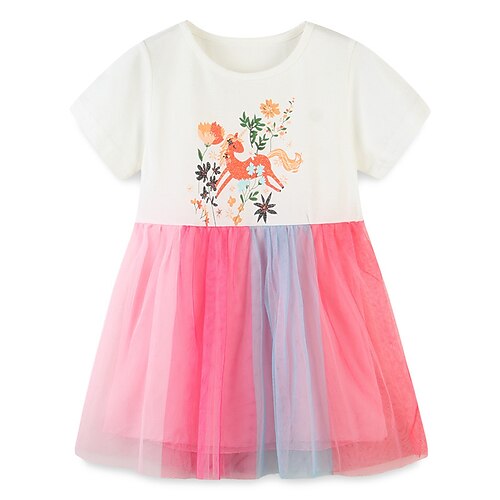 Kids Little Girls' Dress Cartoon Unicorn A Line Dress Daily Ruched Mesh Print White Above Knee Short Sleeve Cute Sweet Dresses Spring Summer Regular Fit 2-8 Years
Kids Little Girls' Dress Cartoon Unicorn A Line Dress Daily Ruched Mesh Print White Above Knee Short Sleeve Cute Sweet Dresses Spring Summer Regular Fit 2-8 Years