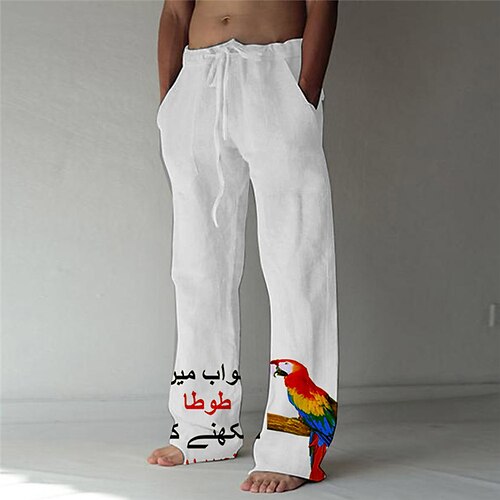 Men's Fashion Designer Straight Trousers 3D Print Elastic Drawstring Design Front Pocket Pants Casual Daily Graphic Prints Bird Comfort Soft Mid Waist White S M L XL XXL / Animal
Men's Fashion Designer Straight Trousers 3D Print Elastic Drawstring Design Front Pocket Pants Casual Daily Graphic Prints Bird Comfort Soft Mid Waist White S M L XL XXL / Animal