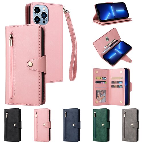 Phone Case For Apple Wallet Card iPhone 14 Pro Max 14 Plus 13 12 11 Pro Max Mini X XR XS Zipper with Wrist Strap Card Holder Slots Solid Colored PU Leather
Phone Case For Apple Wallet Card iPhone 14 Pro Max 14 Plus 13 12 11 Pro Max Mini X XR XS Zipper with Wrist Strap Card Holder Slots Solid Colored PU Leather