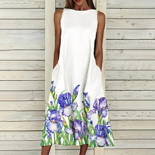 Robe mi-longue Femme Robe casual Sans Manches Printemps Eté Poche Imprimer Floral Col Ras du Cou Ample 2022 Violet Rouge S M L XL XXL 3XL 4XL 5XL
Robe mi-longue Femme Robe casual Sans Manches Printemps Eté Poche Imprimer Floral Col Ras du Cou Ample 2022 Violet Rouge S M L XL XXL 3XL 4XL 5XL