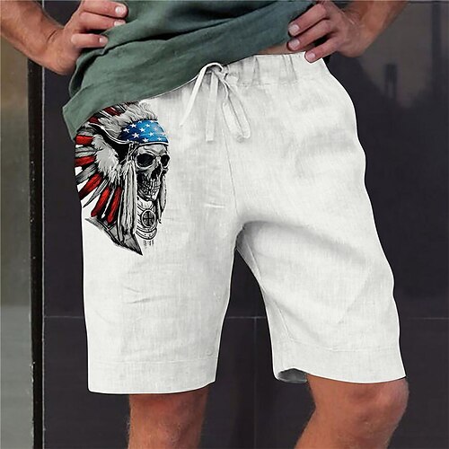 Men's Stylish Designer Straight Shorts Elastic Waist Print Short Pants Sports Outdoor Daily Graphic Prints Skull Cotton Blend Comfort Breathable Mid Waist White Army Green S M L XL XXL
Men's Stylish Designer Straight Shorts Elastic Waist Print Short Pants Sports Outdoor Daily Graphic Prints Skull Cotton Blend Comfort Breathable Mid Waist White Army Green S M L XL XXL