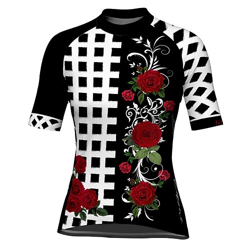 21Grams Women's Short Sleeve Cycling Jersey Black Plaid Checkered Floral Botanical Bike Top Mountain Bike MTB Road Bike Cycling Spandex Polyester Breathable Quick Dry Moisture Wicking Sports
21Grams Women's Short Sleeve Cycling Jersey Black Plaid Checkered Floral Botanical Bike Top Mountain Bike MTB Road Bike Cycling Spandex Polyester Breathable Quick Dry Moisture Wicking Sports