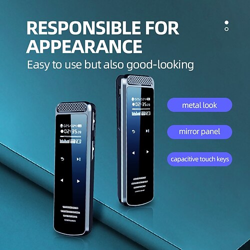 Digital Voice Recorder Q55 English Portable Digital Voice Recorder Recording Sound adjustable LED Display Rechargeable Portable MP3 Player for Business Meeting Learning
Digital Voice Recorder Q55 English Portable Digital Voice Recorder Recording Sound adjustable LED Display Rechargeable Portable MP3 Player for Business Meeting Learning