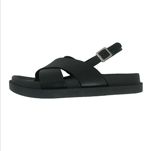 Women's Sandals Platform Sandals Buckle Flat Heel Round Toe Open Toe Elegant Casual Daily PVC Buckle Spring Summer Solid Colored Black
Women's Sandals Platform Sandals Buckle Flat Heel Round Toe Open Toe Elegant Casual Daily PVC Buckle Spring Summer Solid Colored Black