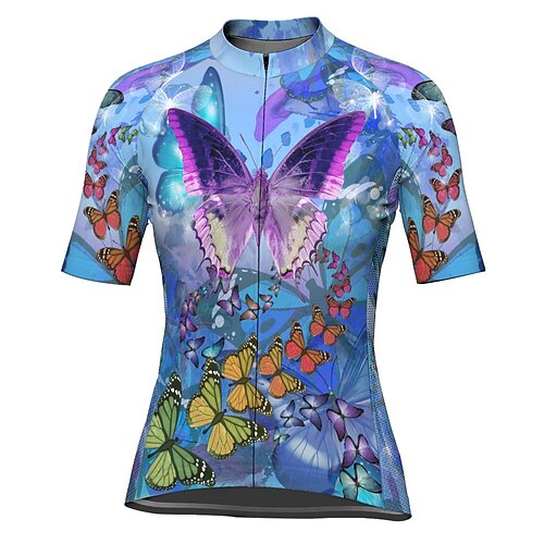 21Grams Women's Short Sleeve Cycling Jersey Blue Butterfly Bike Top Mountain Bike MTB Road Bike Cycling Spandex Polyester Breathable Quick Dry Moisture Wicking Sports Clothing Apparel / Athleisure
21Grams Women's Short Sleeve Cycling Jersey Blue Butterfly Bike Top Mountain Bike MTB Road Bike Cycling Spandex Polyester Breathable Quick Dry Moisture Wicking Sports Clothing Apparel / Athleisure