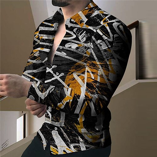 Men's Shirt 3D Print Graffiti Turndown Street Casual Button-Down Print Long Sleeve Tops Casual Fashion Designer Breathable Black
Men's Shirt 3D Print Graffiti Turndown Street Casual Button-Down Print Long Sleeve Tops Casual Fashion Designer Breathable Black