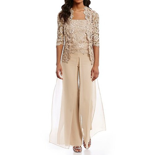 Women's Jumpsuit Lace Solid Color Square Neck Elegant Party Regular Fit 3/4 Length Sleeve Black Gray Pink S M L Summer
Women's Jumpsuit Lace Solid Color Square Neck Elegant Party Regular Fit 3/4 Length Sleeve Black Gray Pink S M L Summer