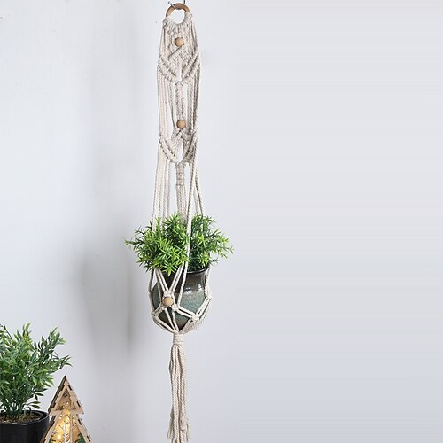 Hand Woven Bohemian Style Cotton Hanging Basket Net Pocket Family Wall Decoration 
Hand Woven Bohemian Style Cotton Hanging Basket Net Pocket Family Wall Decoration