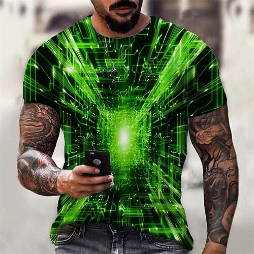 Men's Unisex T shirt 3D Print Graphic Technology Crew Neck Street Daily Print Short Sleeve Tops Casual Designer Big and Tall Sports Green Red
Men's Unisex T shirt 3D Print Graphic Technology Crew Neck Street Daily Print Short Sleeve Tops Casual Designer Big and Tall Sports Green Red
