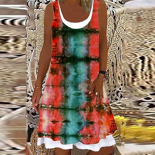 Women's Shift Dress Short Mini Dress Green Blue Purple Rainbow Red Yellow Short Sleeve Tie Dye Fake two piece Print Spring Summer U Neck Casual Vacation 2022 S M L XL XXL 3XL
Women's Shift Dress Short Mini Dress Green Blue Purple Rainbow Red Yellow Short Sleeve Tie Dye Fake two piece Print Spring Summer U Neck Casual Vacation 2022 S M L XL XXL 3XL
