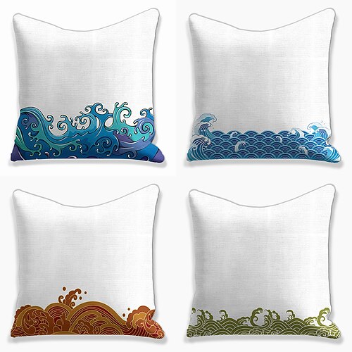 Seawave Double Side Cushion Cover 4PC Soft Decorative Square Throw Pillow Cover Cushion Case Pillowcase for Sofa Bedroom Superior Quality Mashine Washable
Seawave Double Side Cushion Cover 4PC Soft Decorative Square Throw Pillow Cover Cushion Case Pillowcase for Sofa Bedroom Superior Quality Mashine Washable