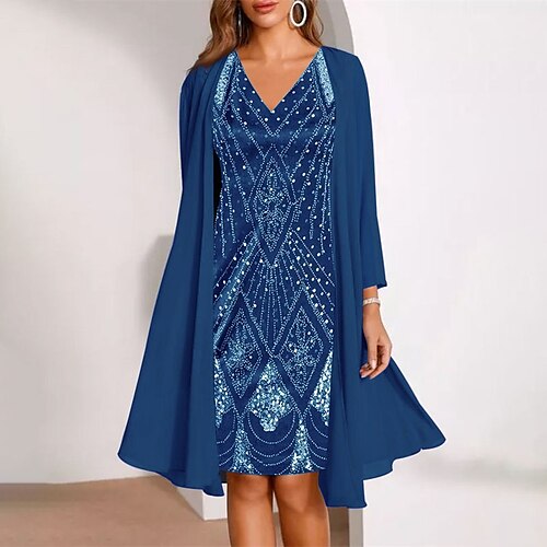 Women's Dress Set Two Piece Dress Midi Dress Green Black Purple Long Sleeve Geometric Print Winter Fall Spring V Neck Fashion Winter Dress Fall Dress Spring Dress Loose Fit 2022 M L XL XXL 3XL
Women's Dress Set Two Piece Dress Midi Dress Green Black Purple Long Sleeve Geometric Print Winter Fall Spring V Neck Fashion Winter Dress Fall Dress Spring Dress Loose Fit 2022 M L XL XXL 3XL