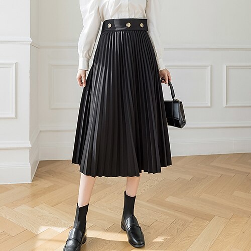 Women's Fashion Ankle-Length Skirts Going out Casual / Daily Solid Colored Pleated Pink Brown S M L
Women's Fashion Ankle-Length Skirts Going out Casual / Daily Solid Colored Pleated Pink Brown S M L