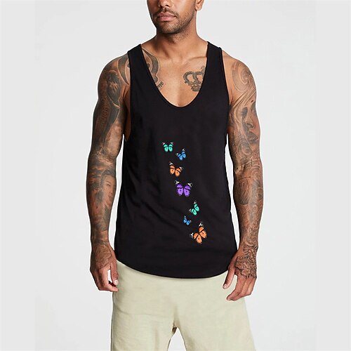 Men's Tank Top Vest Hot Stamping Graphic Butterfly Crew Neck Casual Daily Print Sleeveless Tops Lightweight Fashion Big and Tall Sports Black
Men's Tank Top Vest Hot Stamping Graphic Butterfly Crew Neck Casual Daily Print Sleeveless Tops Lightweight Fashion Big and Tall Sports Black