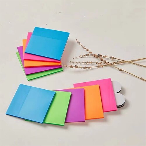10 pcs Transparent Sticky Notes 33 inch Transparent Colorful PET Waterproof Translucent Self-adhesive Post It Notes for School Office Student
10 pcs Transparent Sticky Notes 33 inch Transparent Colorful PET Waterproof Translucent Self-adhesive Post It Notes for School Office Student