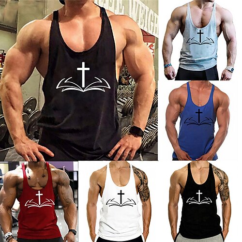 Men's Tank Top Vest Hot Stamping Graphic Prints Cross Plus Size Crew Neck Daily Sports Print Sleeveless Tops Fashion Classic Designer Hawaiian Blue White Black
Men's Tank Top Vest Hot Stamping Graphic Prints Cross Plus Size Crew Neck Daily Sports Print Sleeveless Tops Fashion Classic Designer Hawaiian Blue White Black