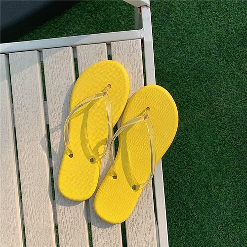 Women's Flip-Flops Flat Sandals Flat Heel Round Toe Open Toe Elegant Casual Daily PVC Loafer Spring Summer Solid Colored Green Black Orange
Women's Flip-Flops Flat Sandals Flat Heel Round Toe Open Toe Elegant Casual Daily PVC Loafer Spring Summer Solid Colored Green Black Orange