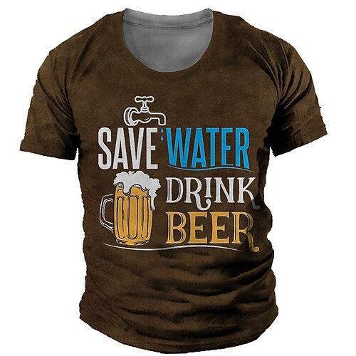Men's Unisex T shirt 3D Print Graphic Wine Glass Letter Crew Neck Street Daily Print Short Sleeve Tops Casual Designer Big and Tall Sports Green Black Brown
Men's Unisex T shirt 3D Print Graphic Wine Glass Letter Crew Neck Street Daily Print Short Sleeve Tops Casual Designer Big and Tall Sports Green Black Brown