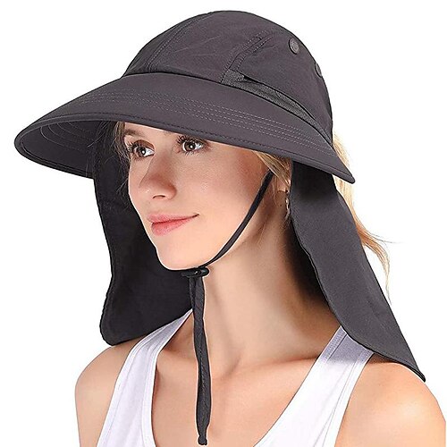 Men's Women's Sun Hat Fishing Hat Hiking Hat Boonie hat Wide Brim with Neck Flap Summer Outdoor Waterproof UV Sun Protection Sunscreen UV Protection Hat Green Pink Grey for Fishing Climbing Running
Men's Women's Sun Hat Fishing Hat Hiking Hat Boonie hat Wide Brim with Neck Flap Summer Outdoor Waterproof UV Sun Protection Sunscreen UV Protection Hat Green Pink Grey for Fishing Climbing Running