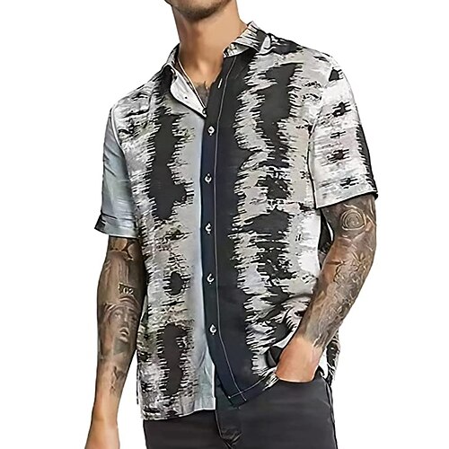Men's Shirt Print Graphic Prints Turndown Street Casual Button-Down Short Sleeve Tops Casual Fashion Breathable Comfortable Black / White
Men's Shirt Print Graphic Prints Turndown Street Casual Button-Down Short Sleeve Tops Casual Fashion Breathable Comfortable Black / White