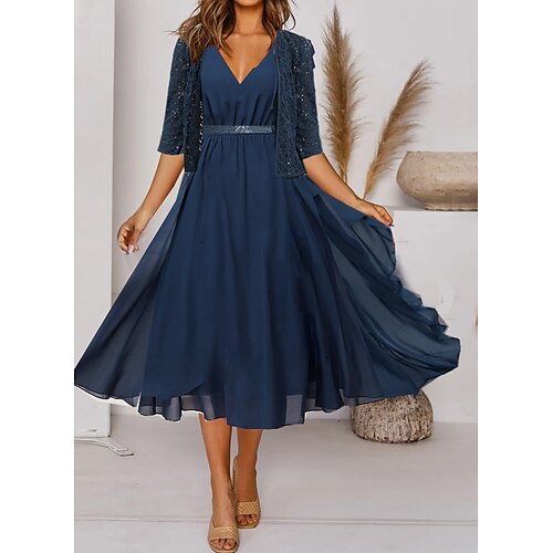 Women's Two Piece Dress Midi Dress Green Purple Dark Blue Half Sleeve Print Print Spring Summer Crew Neck Casual 2022 S M L XL XXL 3XL
Women's Two Piece Dress Midi Dress Green Purple Dark Blue Half Sleeve Print Print Spring Summer Crew Neck Casual 2022 S M L XL XXL 3XL